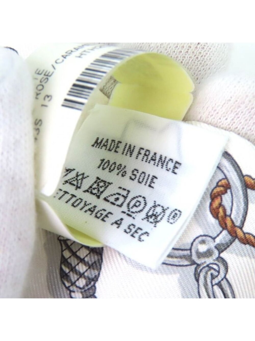 Hermes Twilly Sera Fete Silk Beige Rose Caramel White Scarf Recommended - Picture 8 of 9